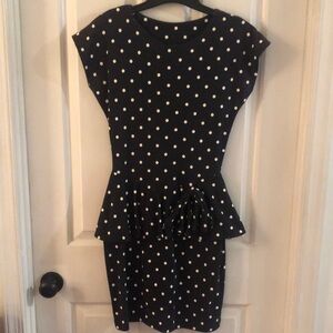 Vintage T Juniors Polka Dot Peplum Dress